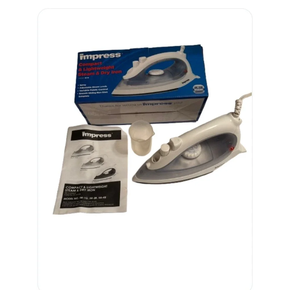 Impress Compact & Lightweight‎ Steam & Dry Iron nonstick Variable Levels
